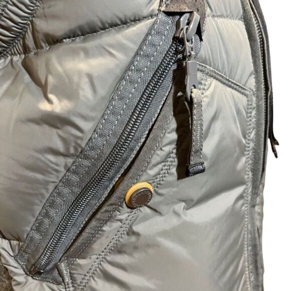 Parajumpers Rare Italian Import Down Vest Hooded Zip Patches Women's Size Small - Picture 7 of 16